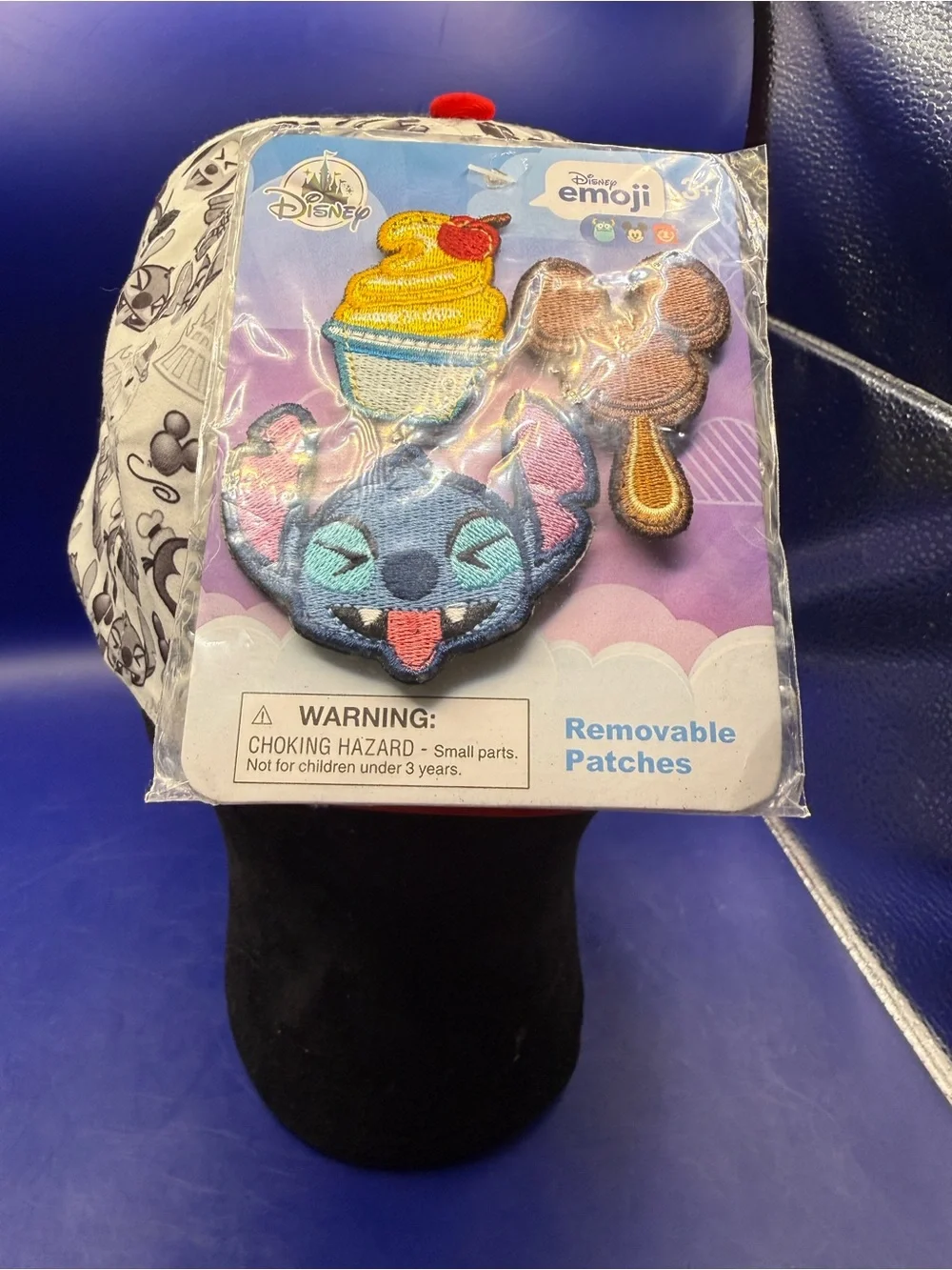 Disney Parks Emoji Baseball Cap NWT 7 Patches Mickey Minnie Stitch Pluto